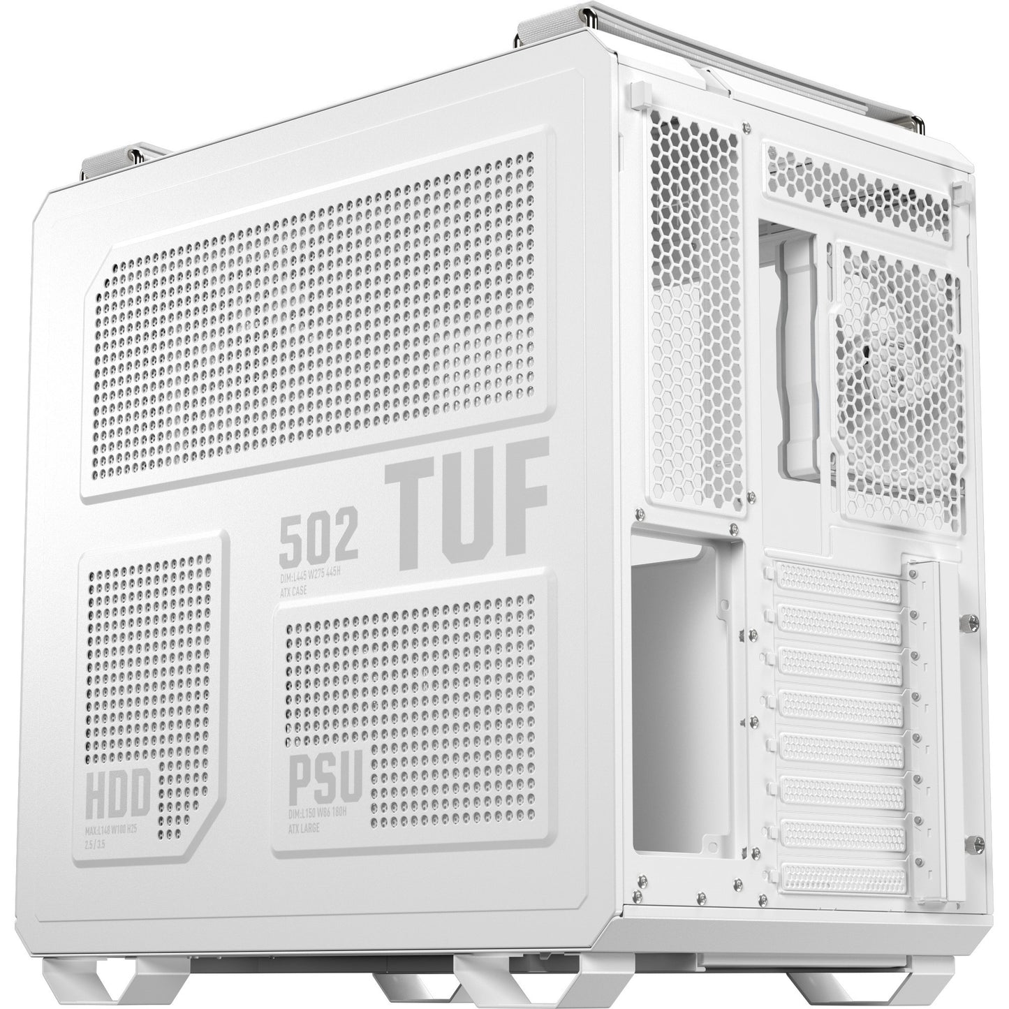 Asus tuf gaming gt502 horizon argb midi tower behuizing (wit | 3x usb-a | 1x usb-c | tempered glass)
