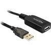 Delock actieve usb 2.0 verlengkabel (zwart, 20 meter)