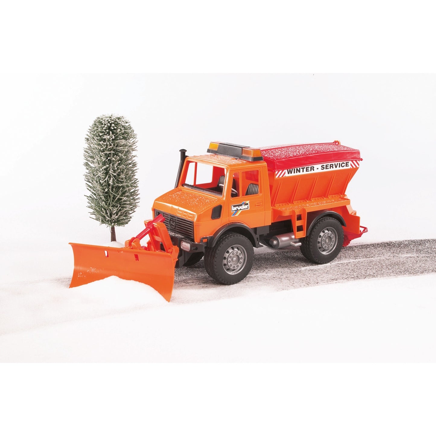 Bruder mercedes-benz unimog winterdienst modelvoertuig (02572)