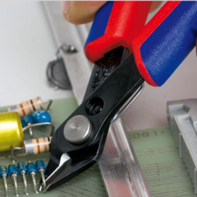 Knipex electronic super knips 78 31 125 elektronica-tang (blauw)
