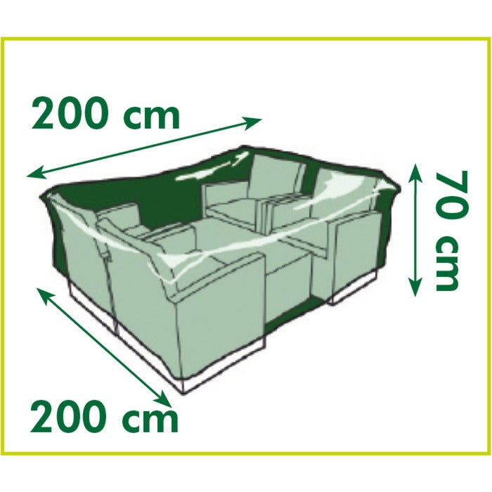 Nature tuinmeubelafdekhoes voor loungeset afdekking (grijs, 6031610)