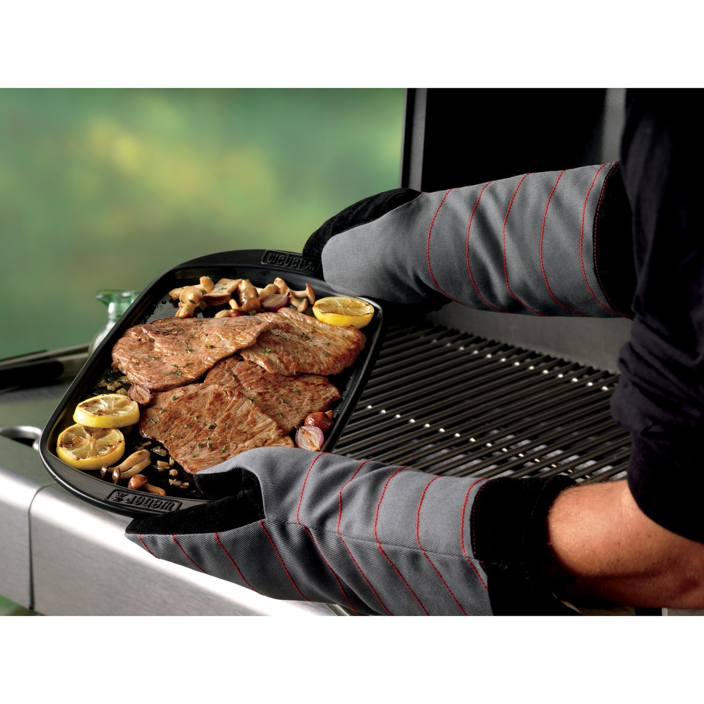 Weber bakplaat grillplaat (zwart, 40 x 22 cm)