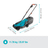 Gardena grasmaaier easymax 32 18v (turquoise grijs, 1x systeemaccu p4a pba 18v 72, 1x snellader p4a al 1830 cv inbegrepen)
