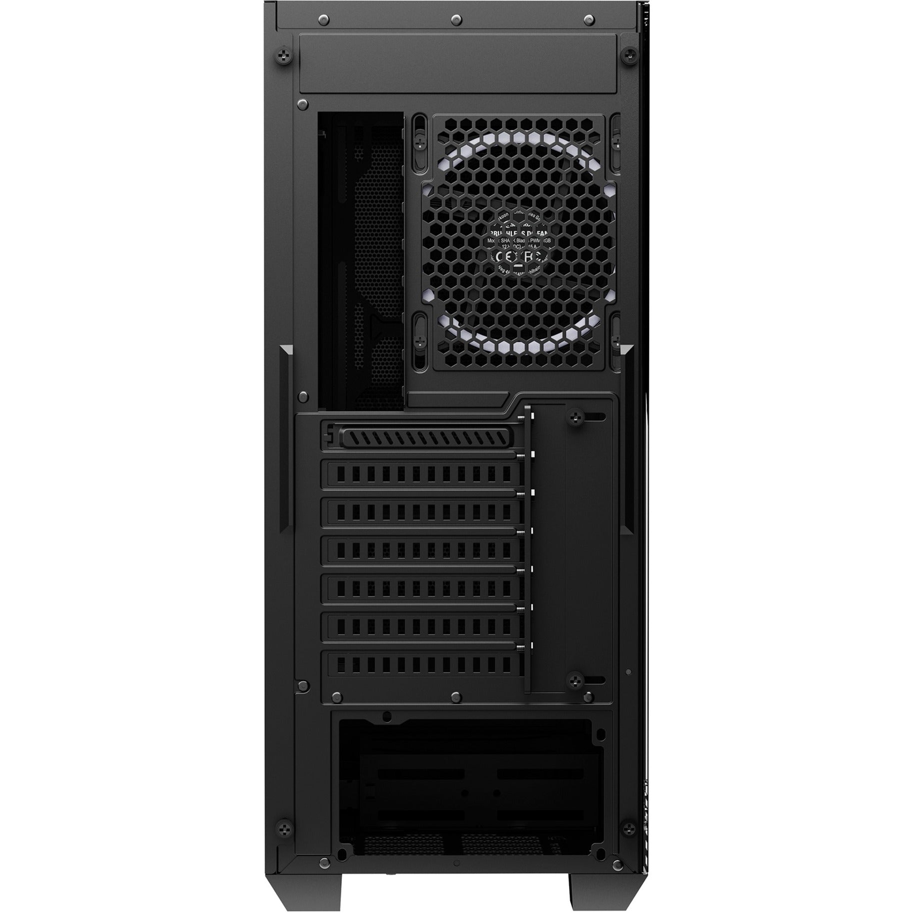 Sharkoon vs9 rgb black midi tower behuizing (zwart | 2x usb-a | 1x usb-c | rgb | tempered glass)