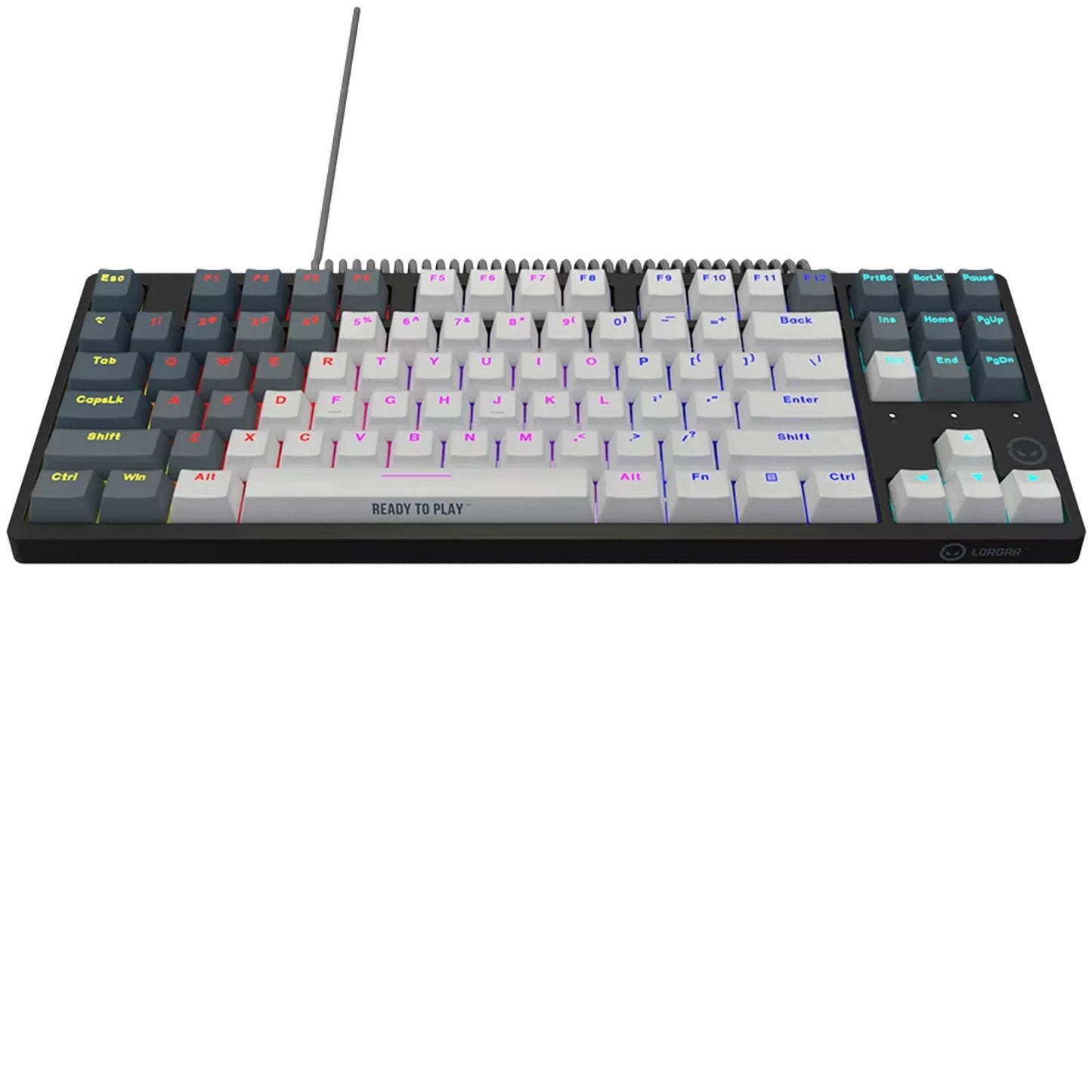 Lorgar azar 514tkl, gaming toetsenbord (wit, us lay-out, logar dream, tkl, rgb)