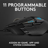 Logitech g502 hero high performance gaming mouse (zwart, 100 - 25.600 dpi, rgb leds) - afbeelding 5