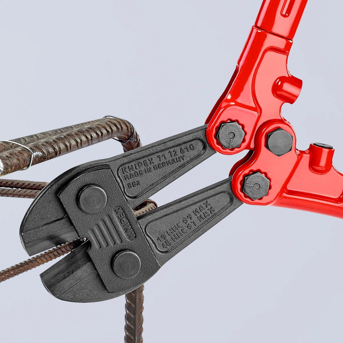 Knipex betonschaar 7172610 kniptang (rood blauw, middensnijder, geschroefd scharnier)