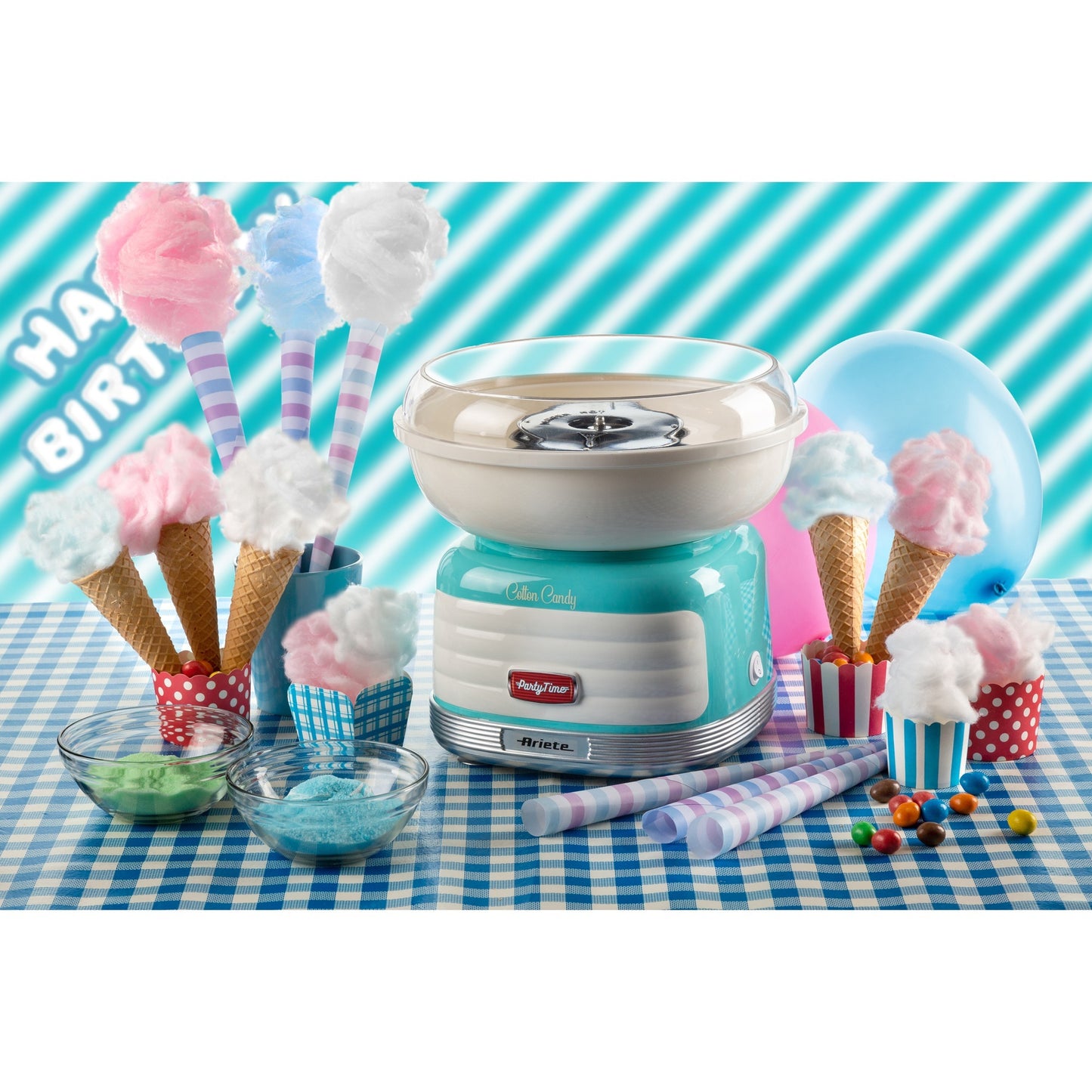 Ariete party time suikerspinmachine 2973 01 (lichtblauw)