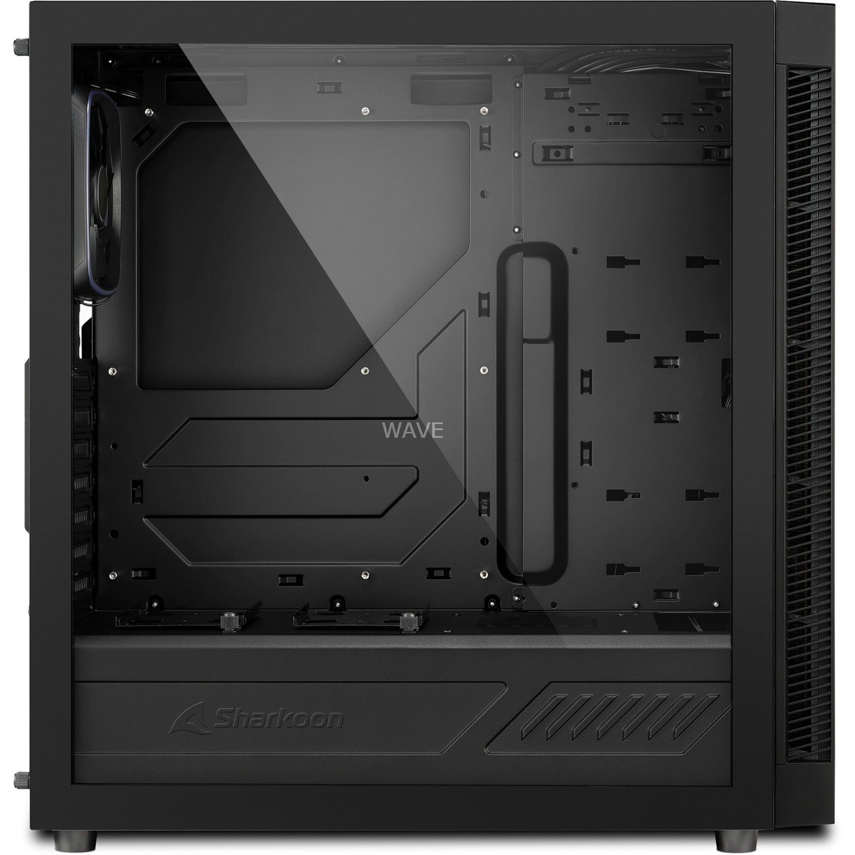 Sharkoon tg6 rgb midi tower behuizing (zwart | 4x usb-a | rgb | tempered glass)
