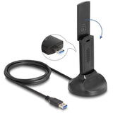 Delock wi-fi 6e dual band wlan usb adapter ax3000 wlan adapter (zwart) - afbeelding 1