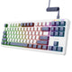 Trust gxt 872 xyra mechanisch tkl-gamingtoetsenbord (wit, us lay-out (qwerty), leobog seiya, 80% (tkl), rgb, hot swap)