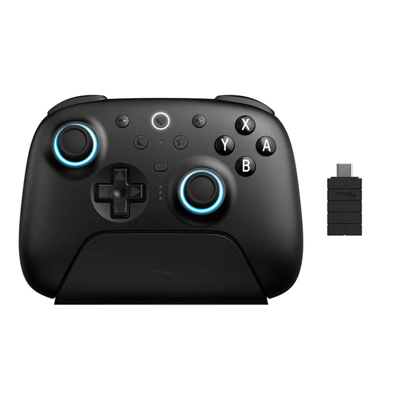 8bitdo ultimate 2 bluetooth controller (zwart, pc, switch 2, bluetooth usb-c 2.4 ghz)