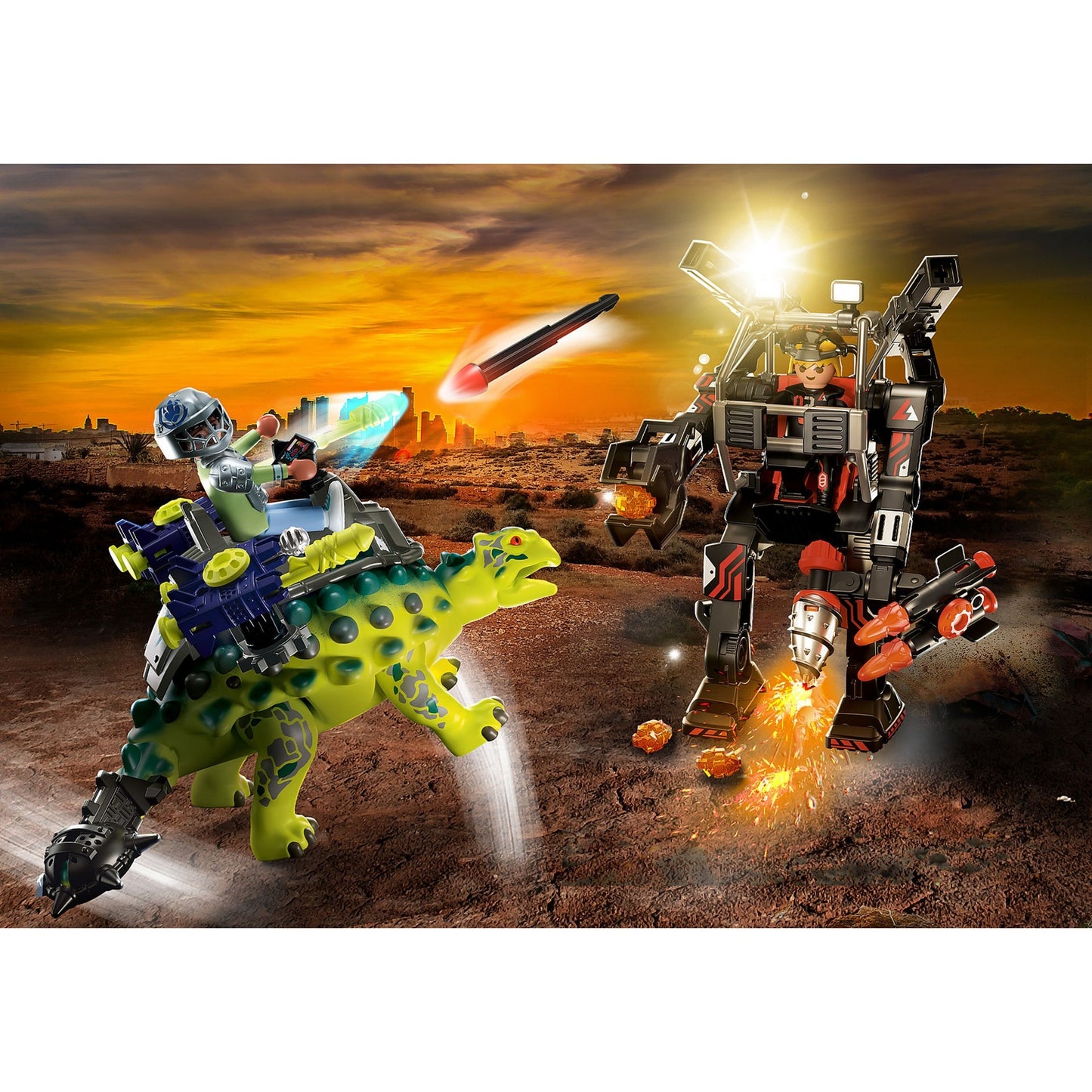 Playmobil dino rise - saichania: verdediging van de vechtersbazen constructiespeelgoed (70626)