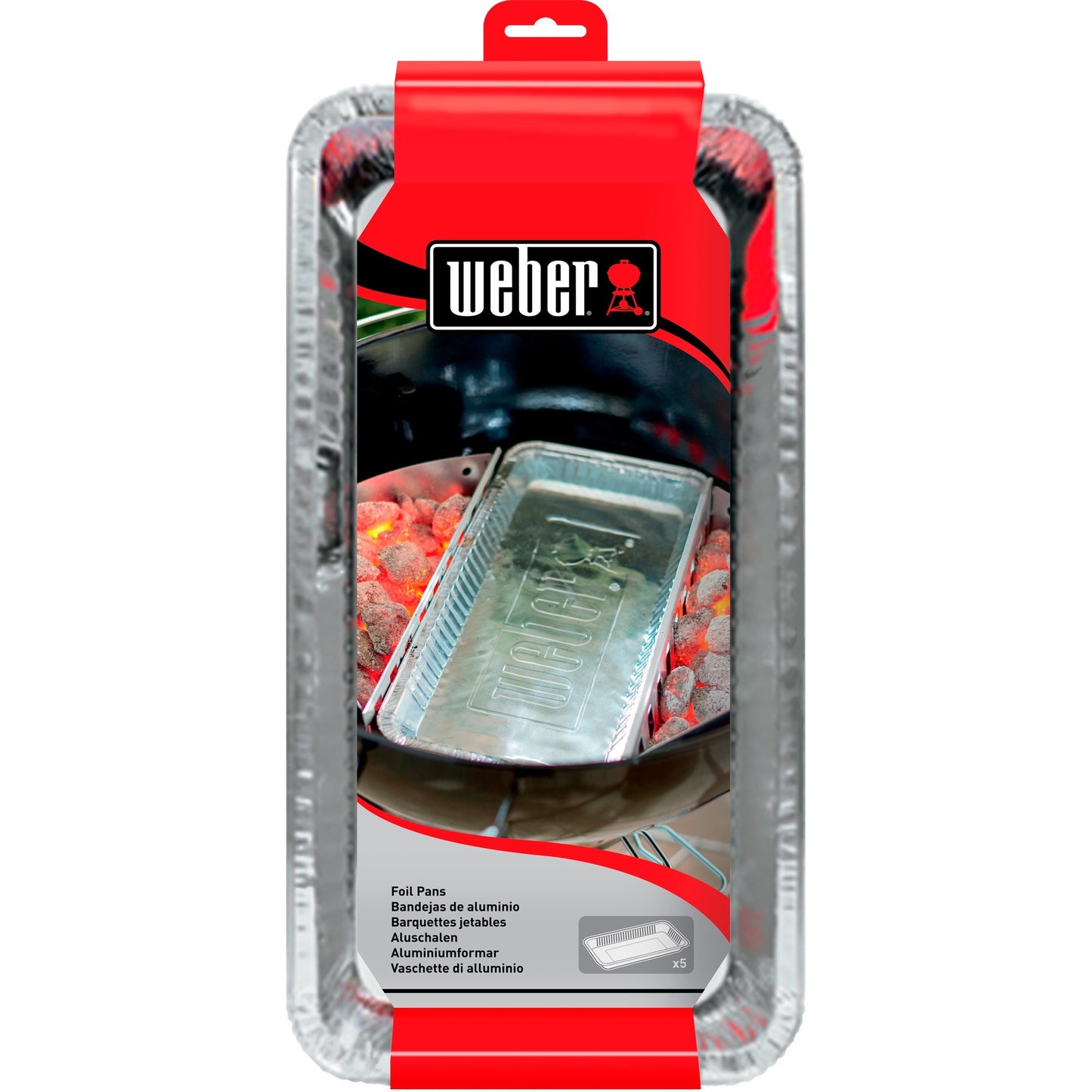 Weber lekbakjes druipschaal (zilver, 5 stuks)