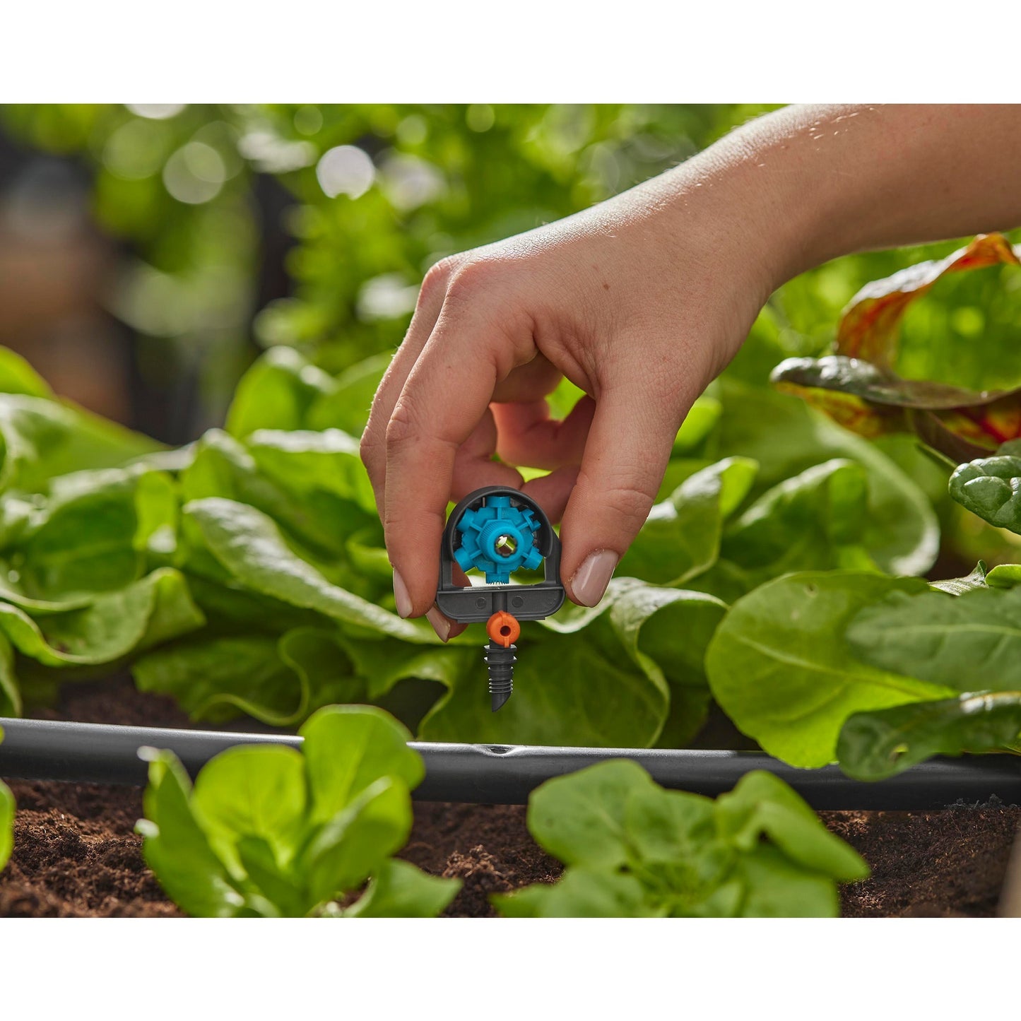 Gardena 6 in 1 sproeier (zwart turquoise)