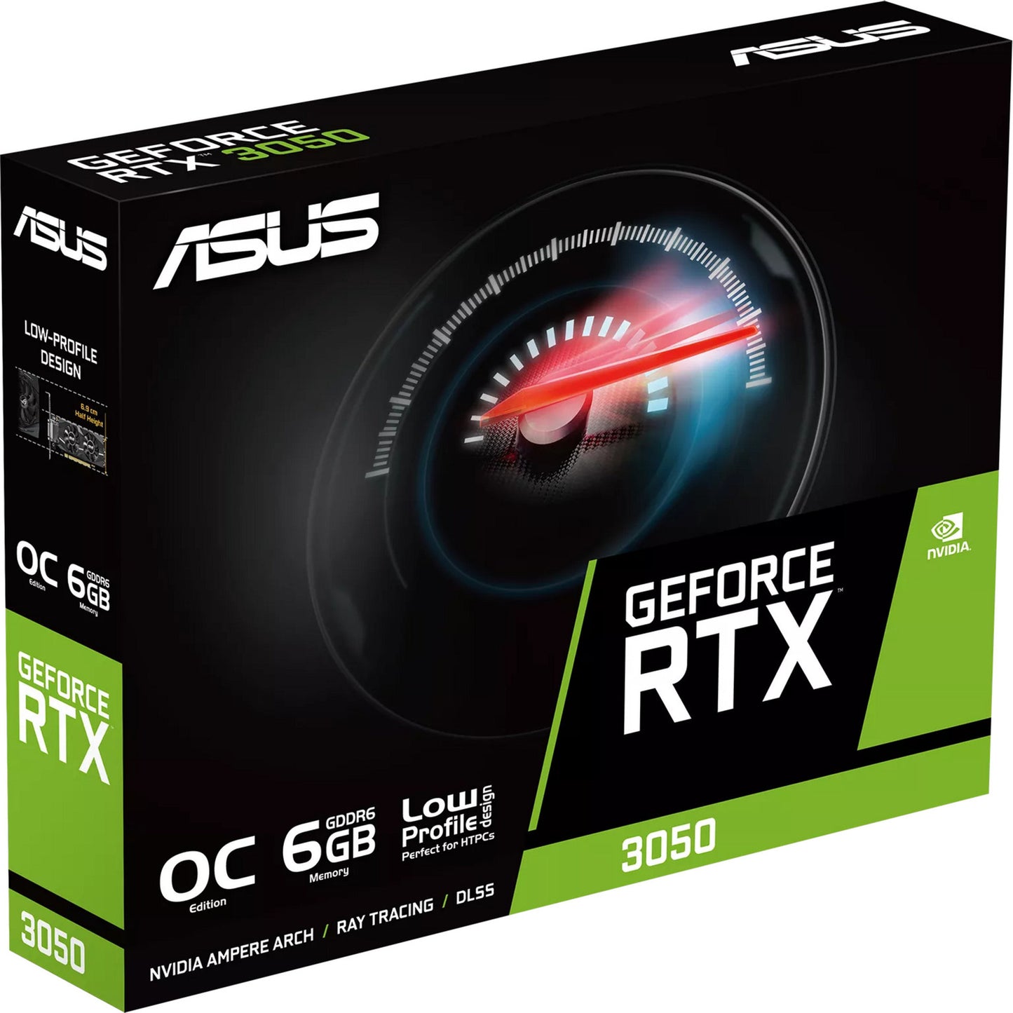 Asus geforce rtx 3050 lp brk oc edition 6gb gddr6 grafische kaart (1x displayport, 1x hdmi 2.1, 1x dvi-d)