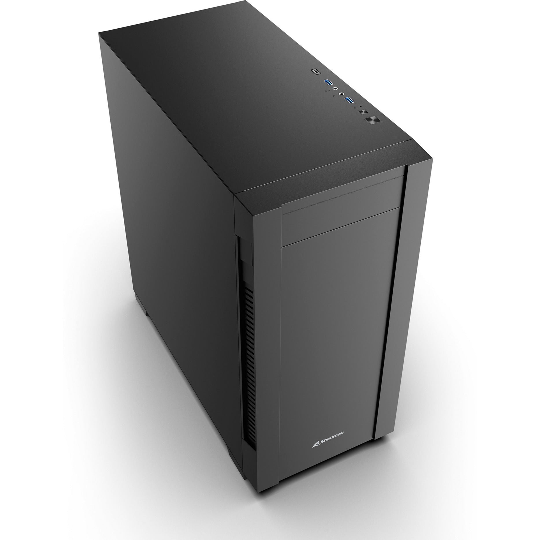 Sharkoon s25 silent midi tower behuizing (zwart | 2x usb-a | 1x usb-c)