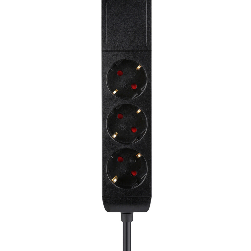 Neomounts ds22-840bl6 bureaucontactdoos met klem en usb-c en usb-a poorten - quick-charge stekkerdoos (zwart)