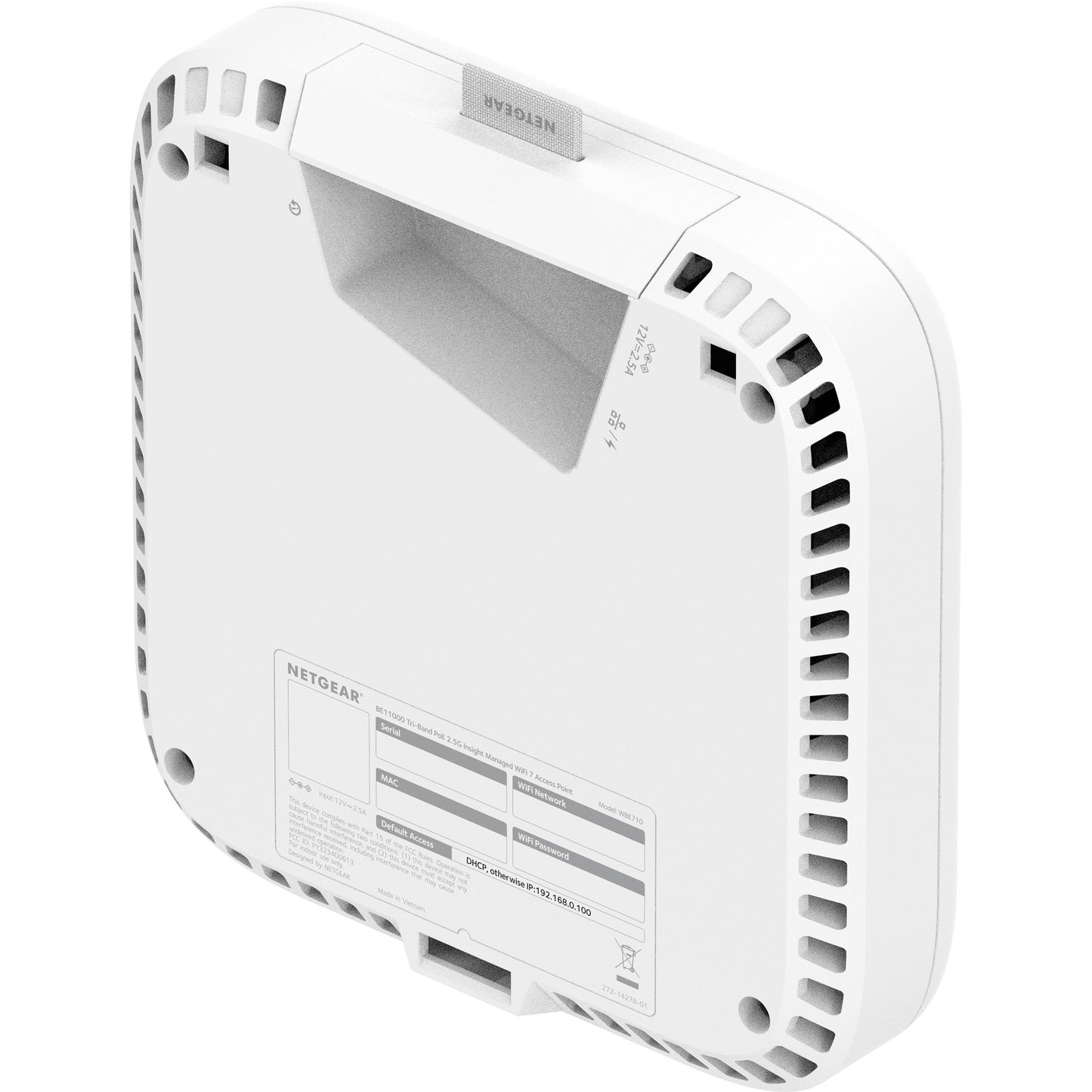 Netgear wbe710 insight manageable wifi 7 access point mesh access point (wit)