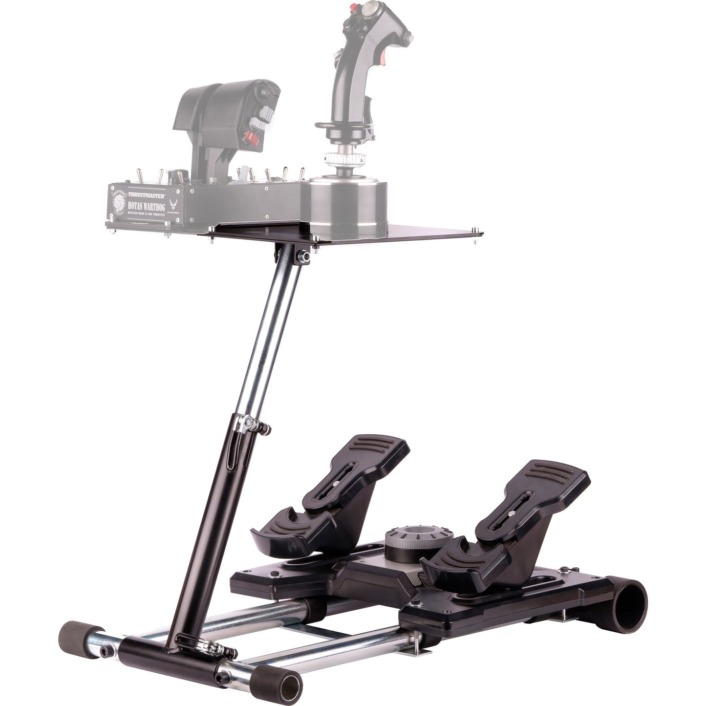 Wheel stand pro deluxe v2 thrustmaster hotas warth houder (zwart, voor thrustmaster hotas warthog, saitek x-55, x52, pro en x65)