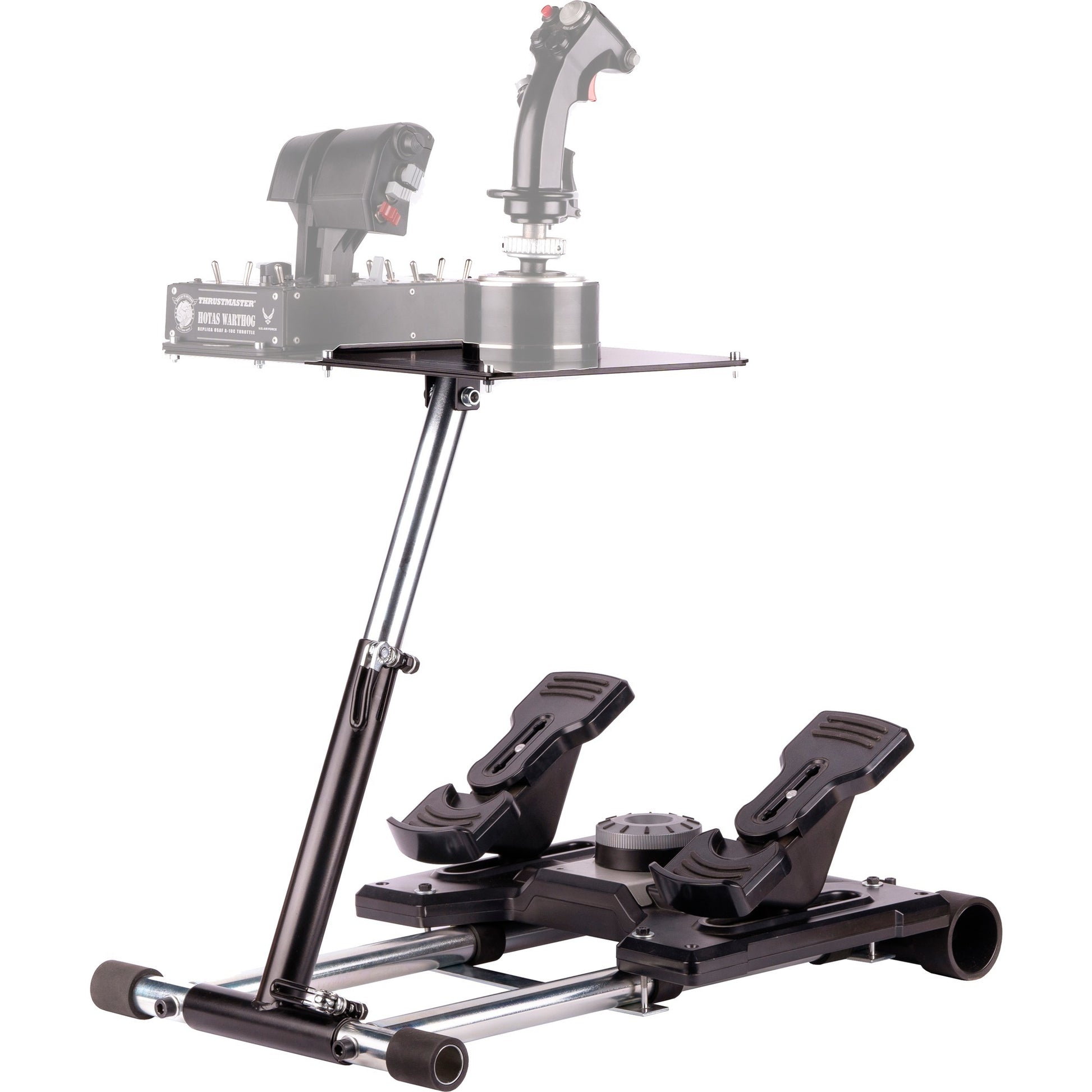 Wheel stand pro deluxe v2 thrustmaster hotas warth houder (zwart, voor thrustmaster hotas warthog, saitek x-55, x52, pro en x65)