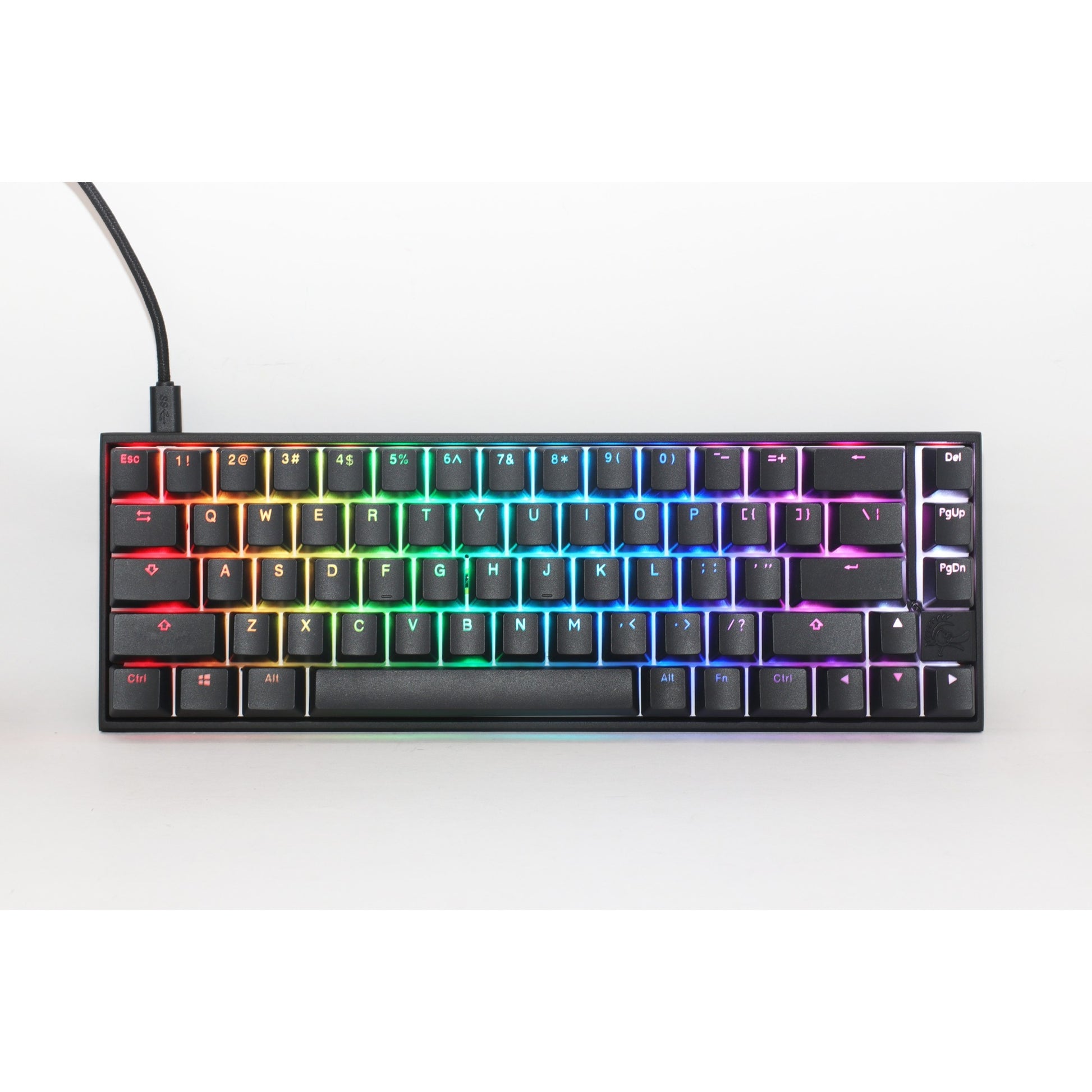 Ducky mecha pro sf rgb mechanisch toetsenbord (zwart, us lay-out (qwerty), cherry mx silent red, 65%, rgb leds, pbt double-shot)