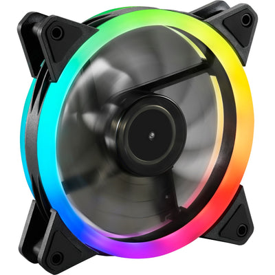 Sharkoon shark blades pwm rgb case fan (zwart, 120 x 120 x 25 mm)