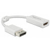 Delock displayport 1.4 > hdmi adapter (wit, 0,1 meter, 4k)