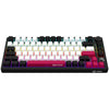 Lorgar kbp7075w rgb mechanisch gaming toetsenbord (zwart, us lay-out (qwerty), logar toxic purple, 75%, rgb, hot-swappable, pbt double-shot, bluetooth | 2.4ghz | usb)