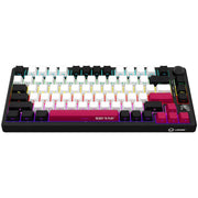 Lorgar kbp7075w rgb mechanisch gaming toetsenbord (zwart, us lay-out (qwerty), logar toxic purple, 75%, rgb, hot-swappable, pbt double-shot, bluetooth | 2.4ghz | usb) - afbeelding 3