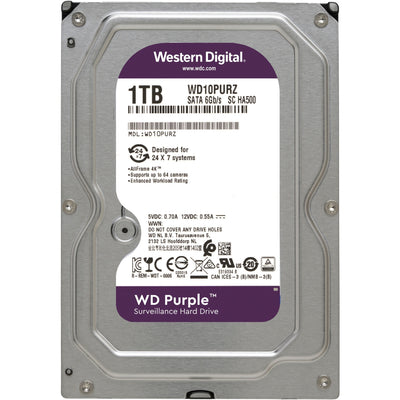 Wd purple, 1 tb harde schijf (sata 600, 10purz, bulk)