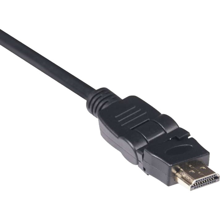 Club 3d hdmi 2.0 360° draaibare kabel (zwart, 2 meter, 4k)