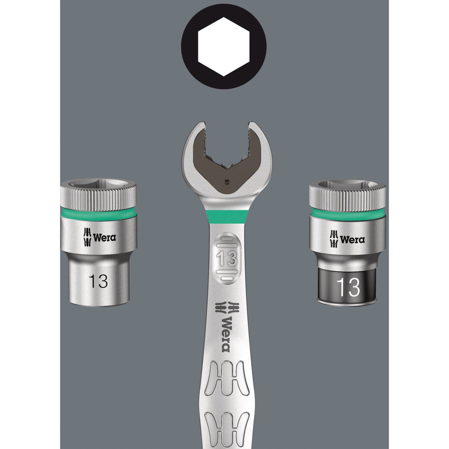 Wera 8100 sa 11 zyklop metal-ratelset, 28‑delig gereedschapsset (omschakelpal, 1 4 -aandrijving)