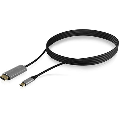 Icy box ib-cb020-c - usb-c naar hdmi adapterkabel (zwart, 1,8 meter)
