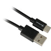 Sharkoon usb-a 2.0 - usb-c kabel (zwart, 1 meter)