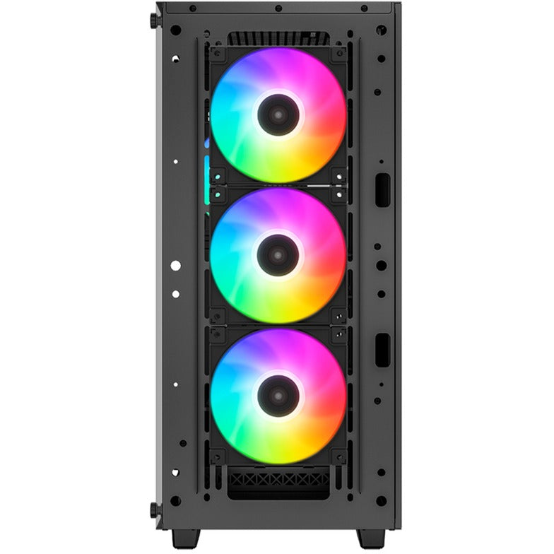 Deepcool cc560 argb v2 midi tower behuizing (zwart | 2x usb-a | rgb | tempered glass)