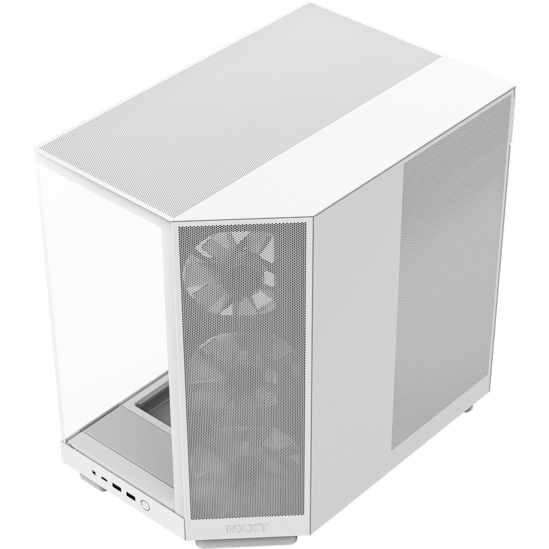 Nzxt h6 flow rgb midi tower behuizing (wit | 2x usb-a | 1x usb-c | rgb | tempered glass)