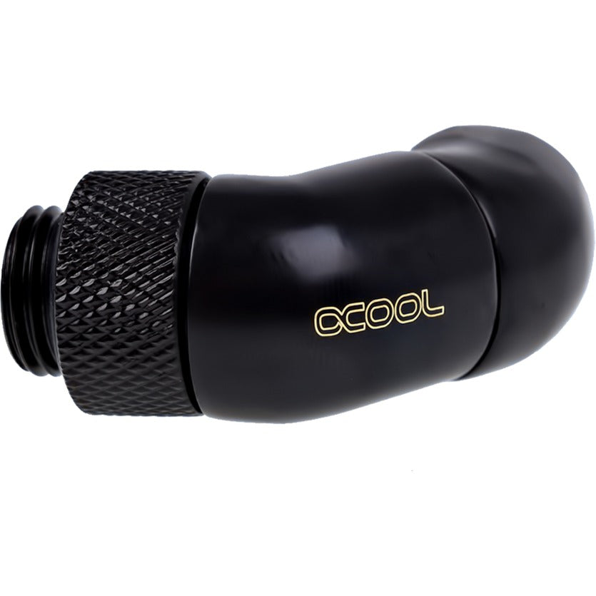 Alphacool eiszapfen angled adaptor double-45 graden aansluiting (zwart)