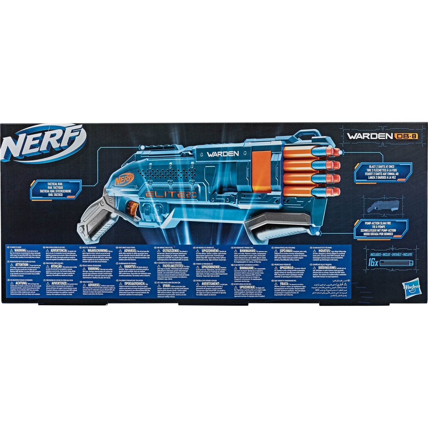Hasbro nerf elite 2.0 warden db-8-blaster nerf-gun