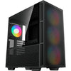 Deepcool ch560 midi tower behuizing (zwart | 1x usb-a | 1x usb-c | rgb | window)
