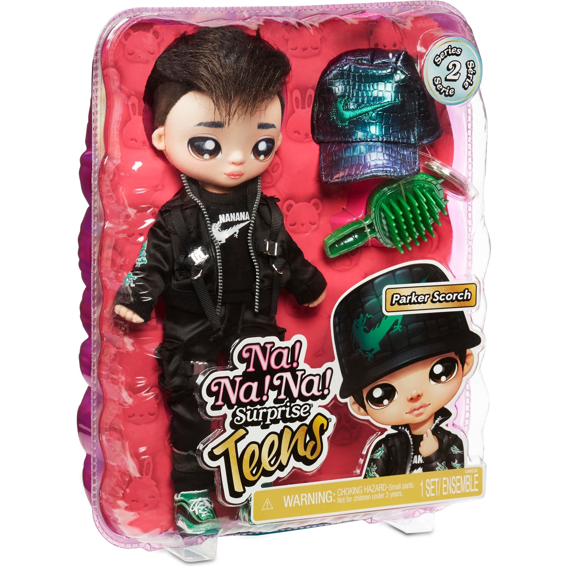 Mga entertainment na! na! na! surprise teens fashion doll - parker scorch (dragon boy) pop