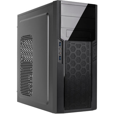 Silverstone sst-ps13b midi tower behuizing (zwart | 2x usb-a)
