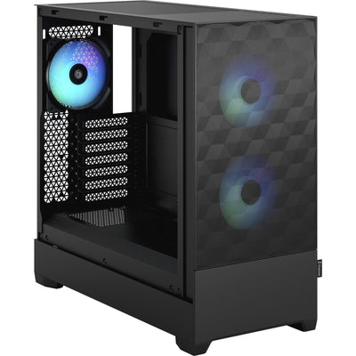 Fractal design pop air rgb midi tower behuizing (zwart | 2x usb-a | rgb | tempered glass)