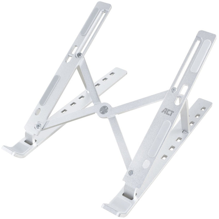 Act connectivity laptopstandaard aluminium, opvouwbaar (aluminium, hoogte verstelbaar in 7 standen)