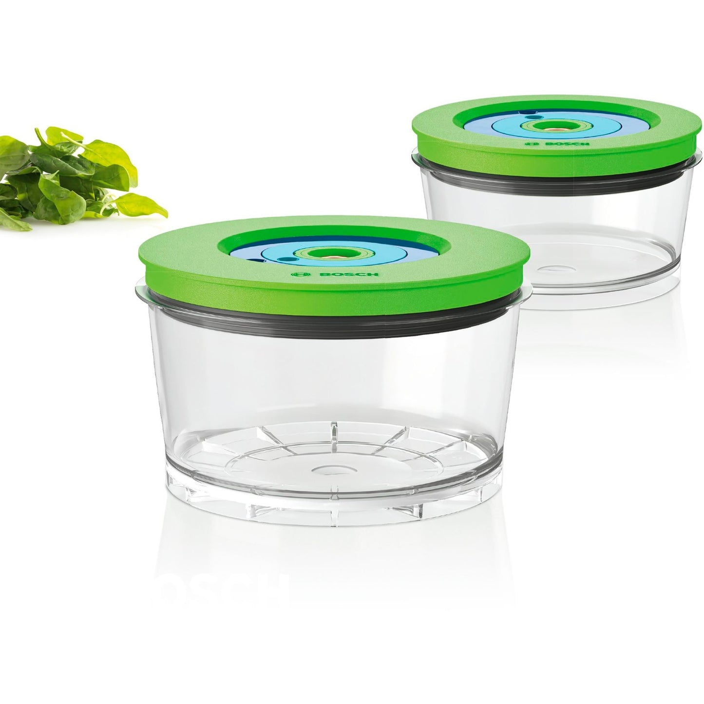 Bosch vacuüm opbergdozen mmzv0sb2 container (transparant groen, 2 stuks)