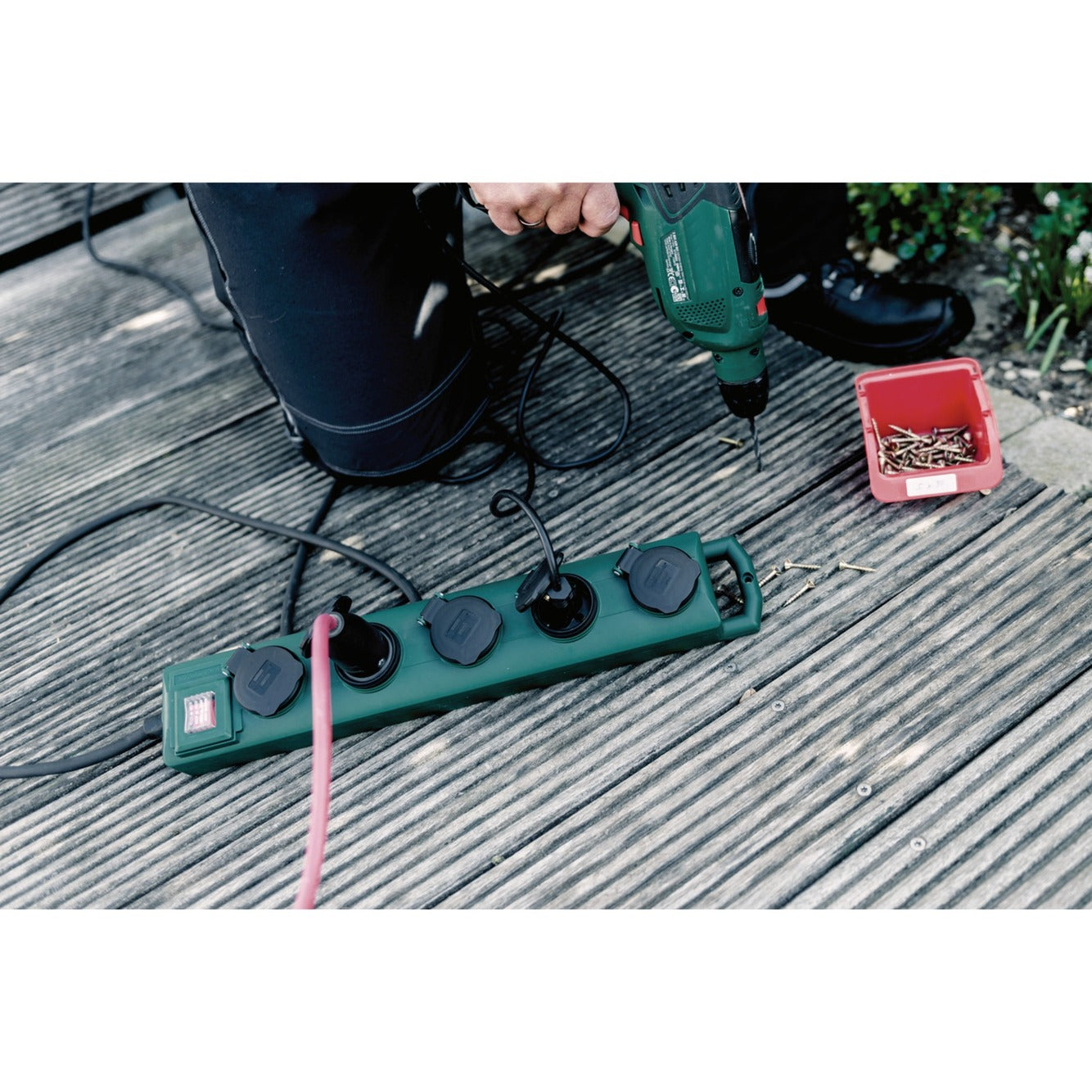 Brennenstuhl super-solid sl 554 de ip54 tuinstekkerdoos 5-voudig 5m h07rn-f 3g1,5