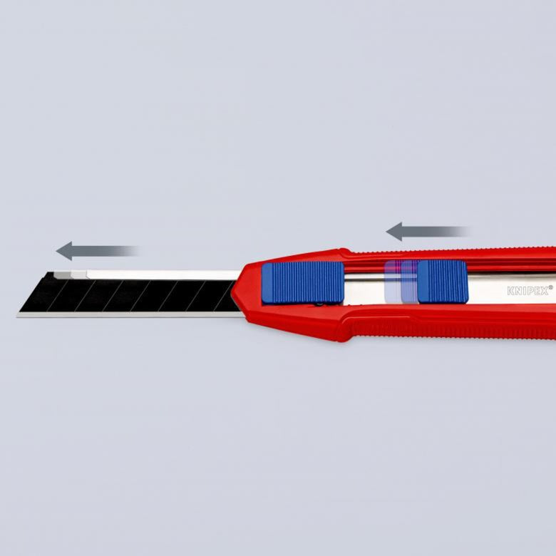 Knipex cutix universele mes stanleymes (rood blauw, incl. 2 mesbladen)