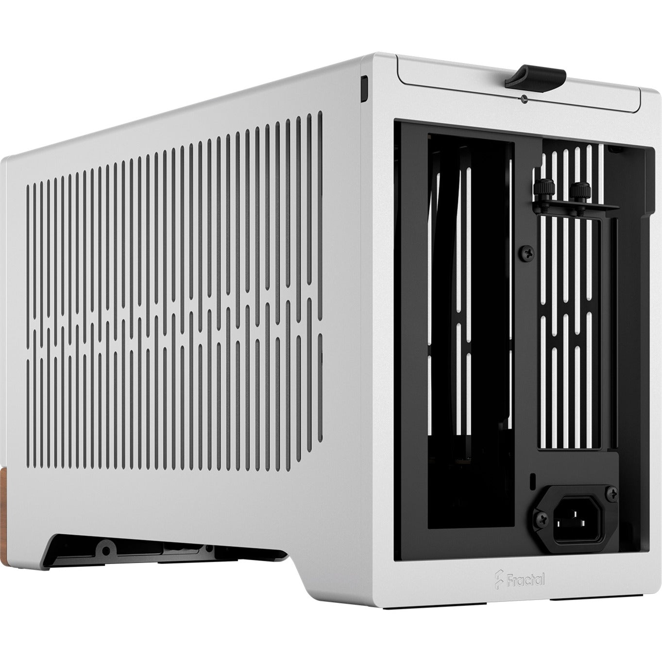 Fractal design terra mini tower behuizing (zilver houtkleur | 1x usb-a | 1x usb-c)