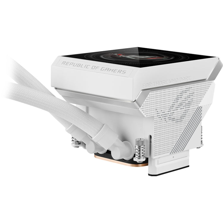 Asus rog strix lc iv 360 argb lcd waterkoeling (wit, 4-pin pwm)