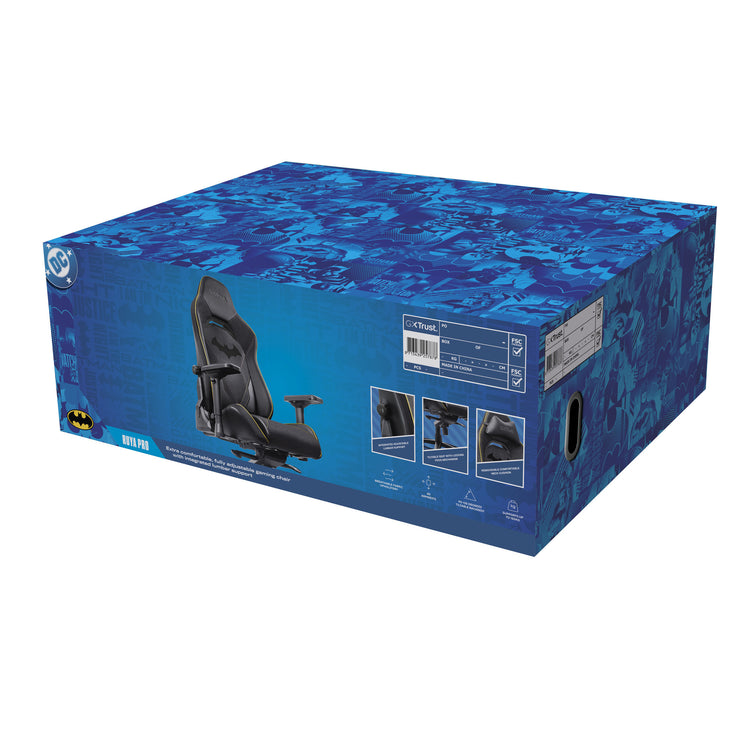 Trust gxt 721bm ruya pro batman gaming stoel (zwart geel)